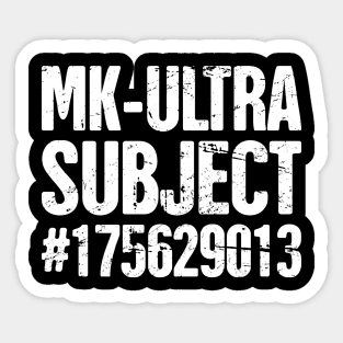 Conspiracy Theory Project MKUltra / MK ULTRA Sticker